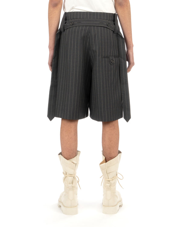 JW Anderson | Folded Front Pleat Shorts Grey Melange - Concrete