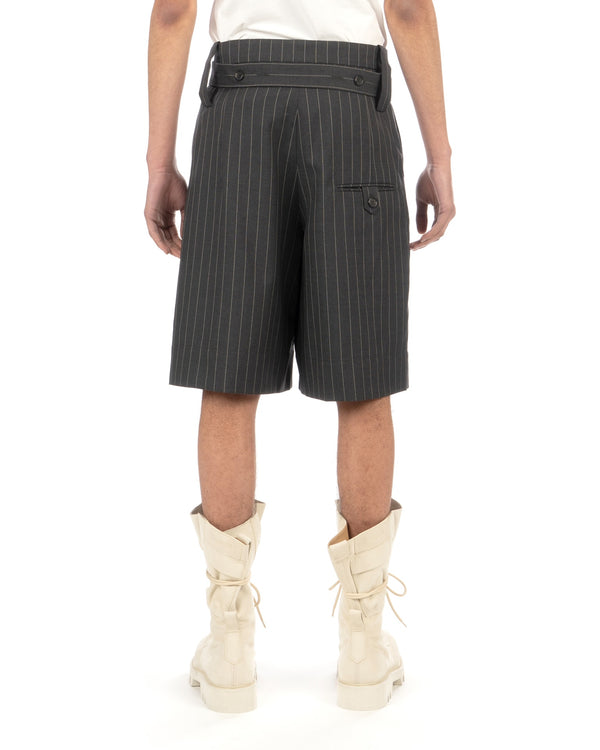 JW Anderson | Folded Front Pleat Shorts Grey Melange - Concrete