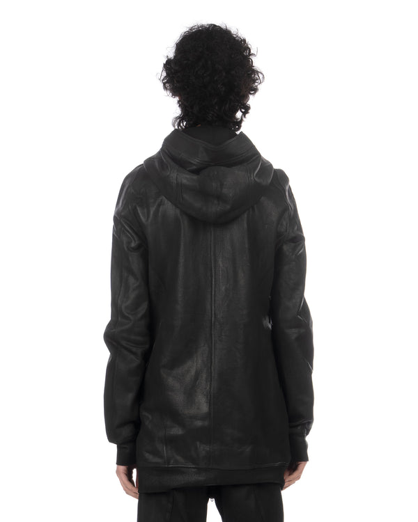 _JULIUS | Seamed Knit Hoodie Black - Concrete