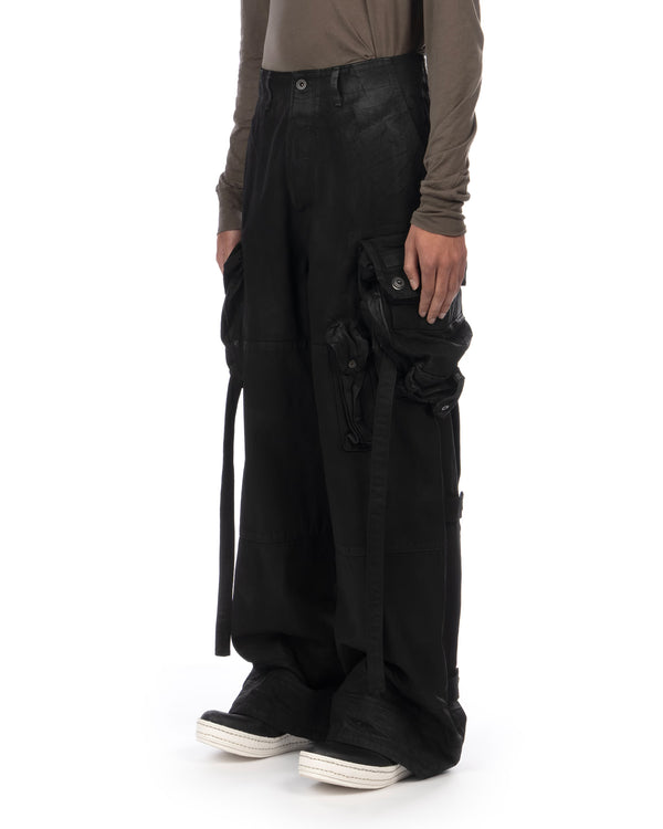 _JULIUS | Gas Mask Woven Pants Black - Concrete