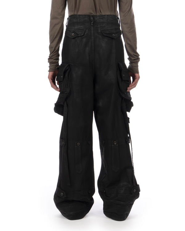 _JULIUS | Gas Mask Woven Pants Black - Concrete