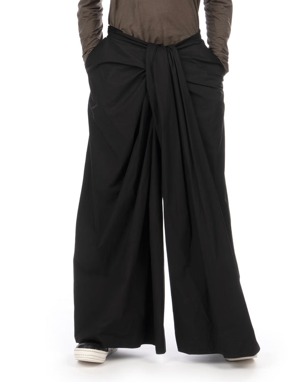 _JULIUS | Lungi Woven Pants Black - Concrete
