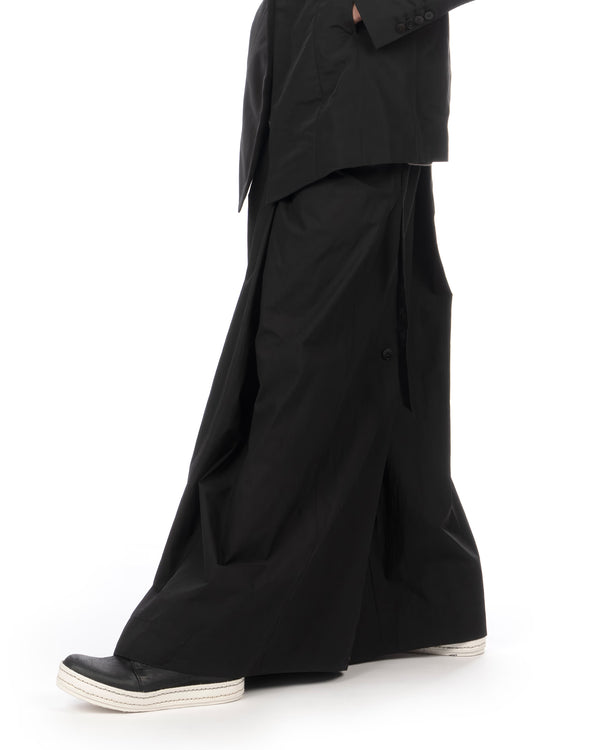 _JULIUS | Lungi Woven Pants Black - Concrete
