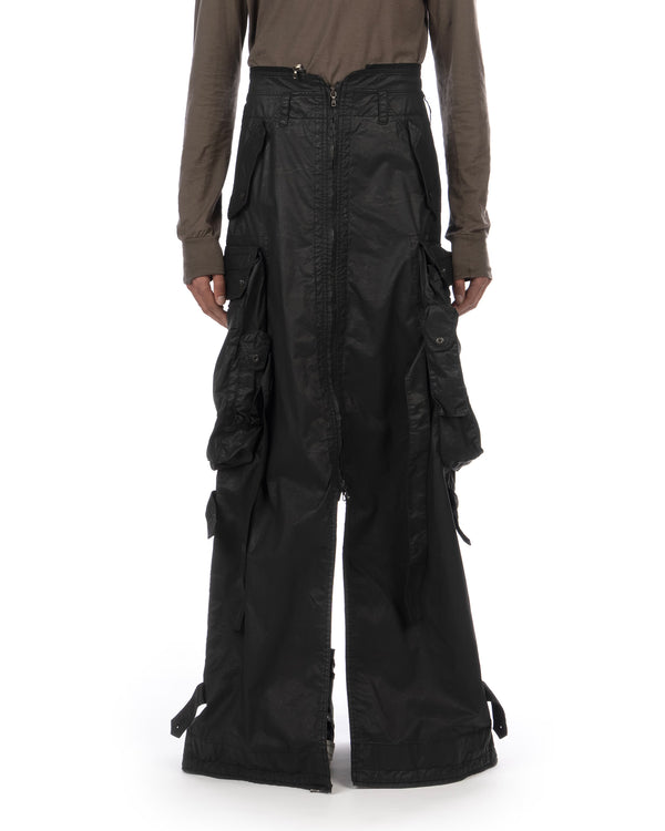 _JULIUS | Gas Mask Woven Skirt Black - Concrete