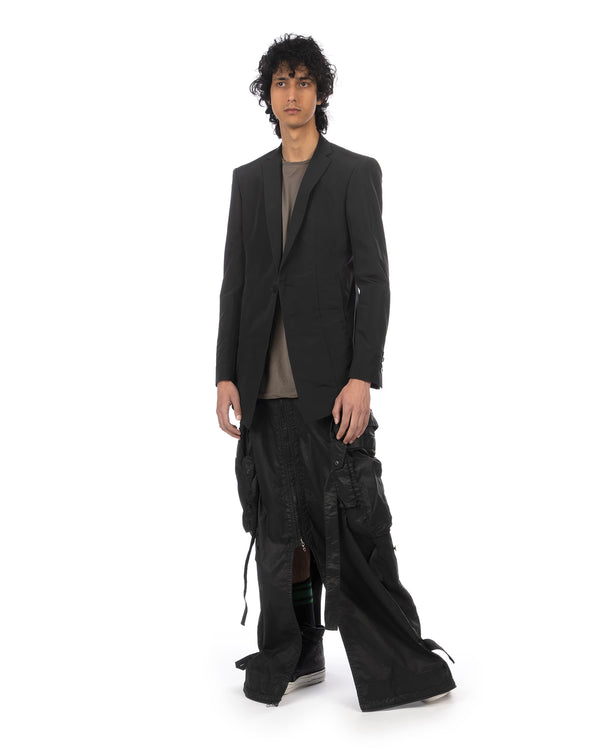 _JULIUS | Gas Mask Woven Skirt Black - Concrete