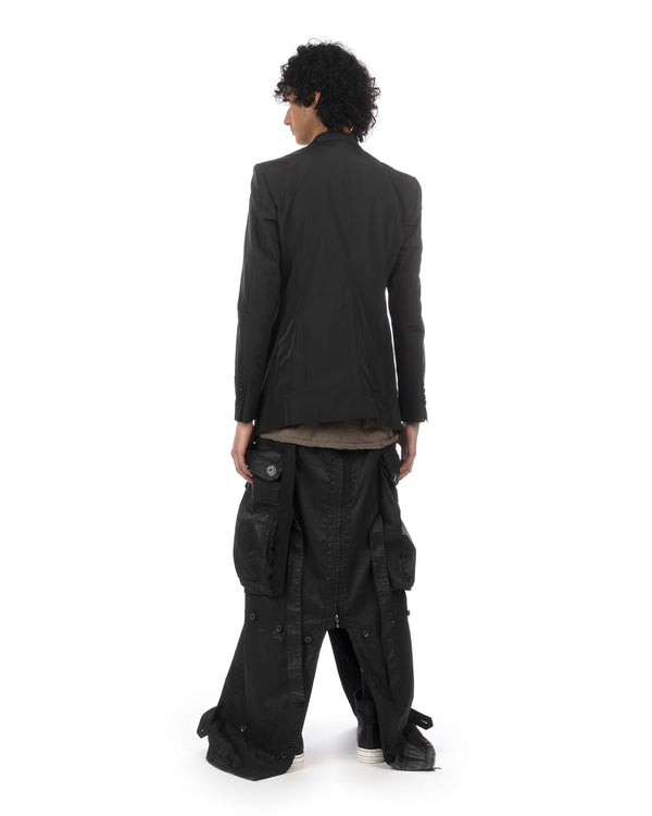_JULIUS | Gas Mask Woven Skirt Black - Concrete