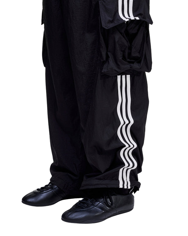 adidas Y-3 | Nylon Wired 3 Stripes Track Pants Black - Concrete