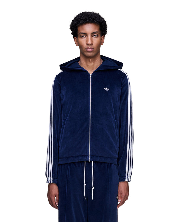 adidas | x Wales Bonner Velour Track Jacket Collegiate Navy - Concrete