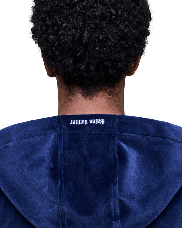 adidas | x Wales Bonner Velour Track Jacket Collegiate Navy - Concrete