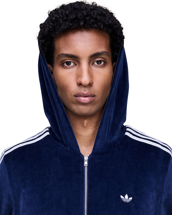 adidas | x Wales Bonner Velour Track Jacket Collegiate Navy - Concrete