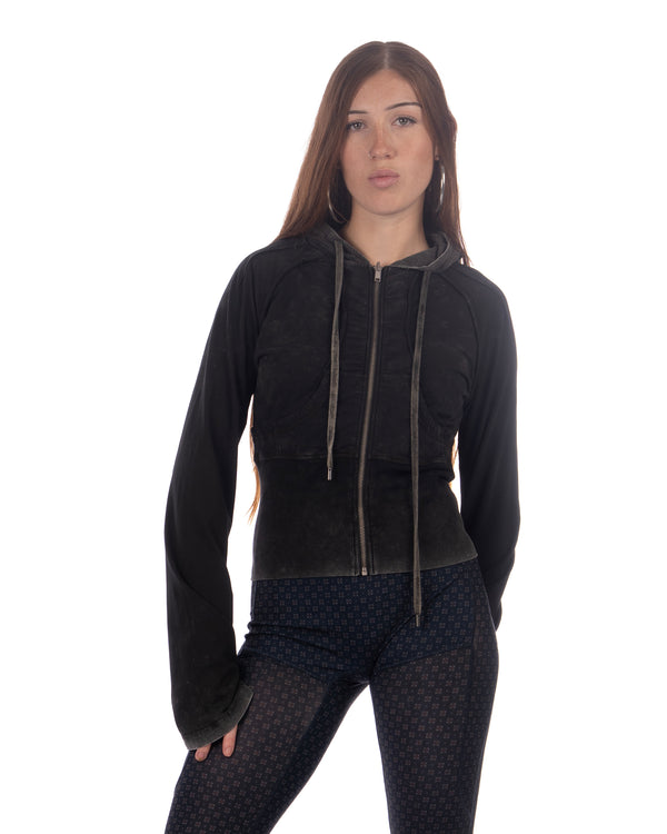 KNWLS | W Bellona Hoodie Washed Black - Concrete
