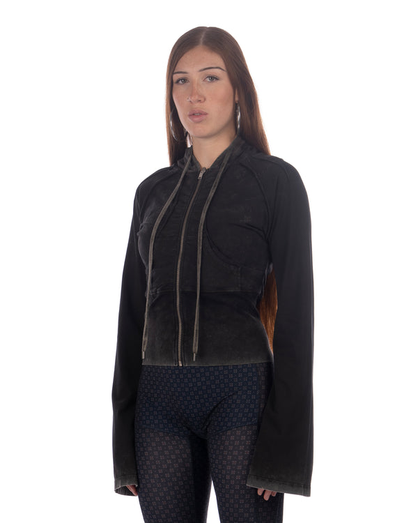 KNWLS | W Bellona Hoodie Washed Black - Concrete