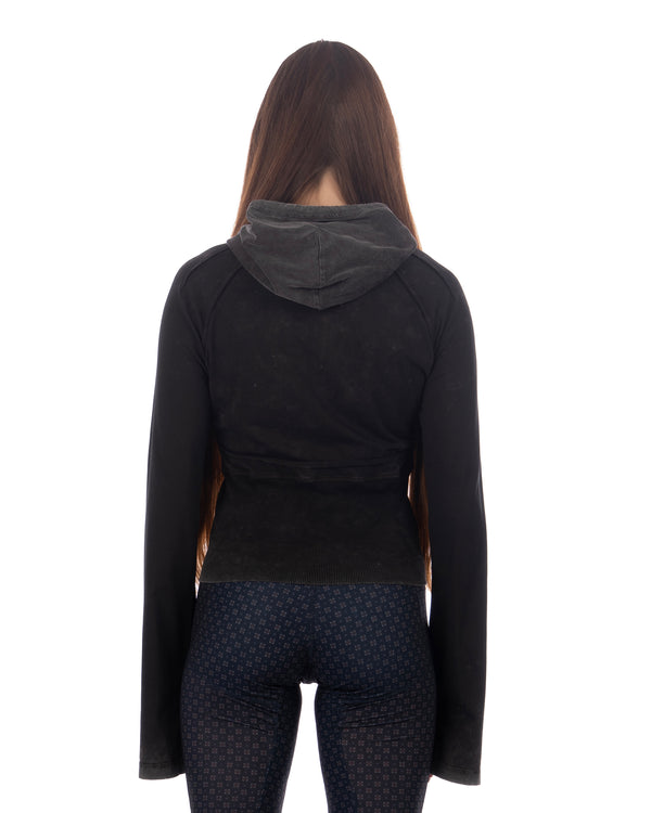 KNWLS | W Bellona Hoodie Washed Black - Concrete