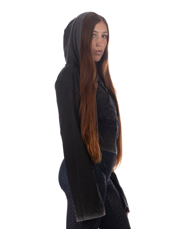 KNWLS | W Bellona Hoodie Washed Black - Concrete