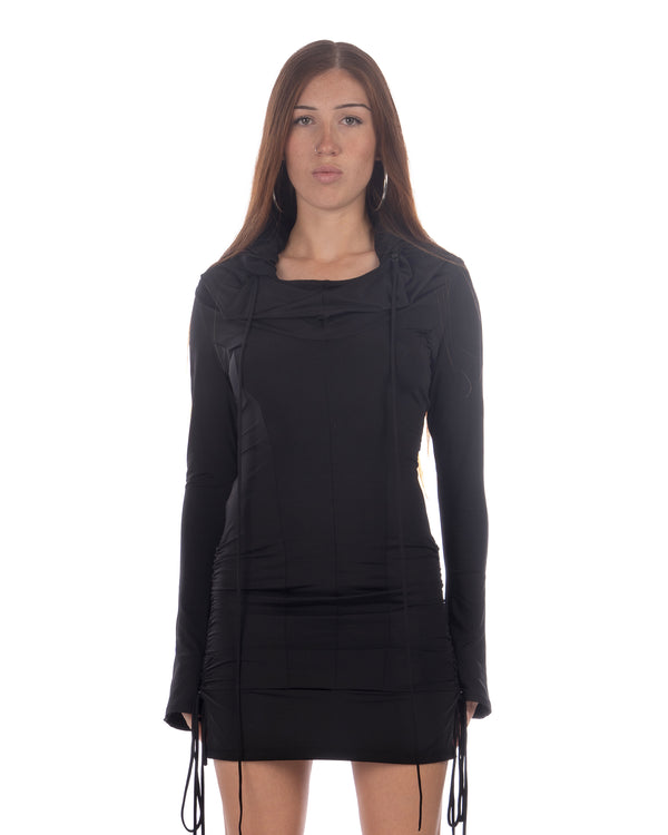 KNWLS | CU Hooded Stretch Dress Black - Concrete
