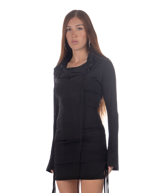 KNWLS | CU Hooded Stretch Dress Black - Concrete