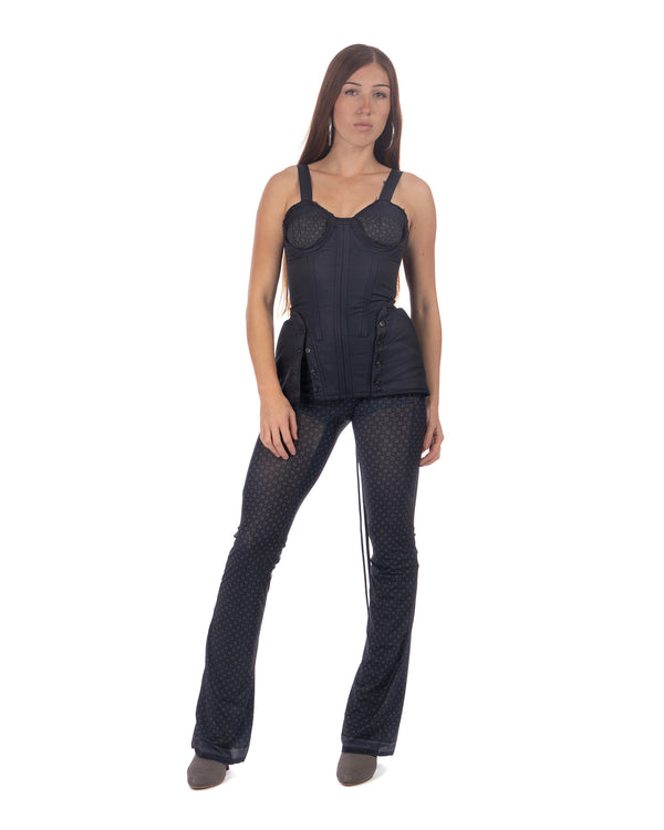 KNWLS | Sable Dress Padded Corset Detachable Skirt Scarf - Concrete