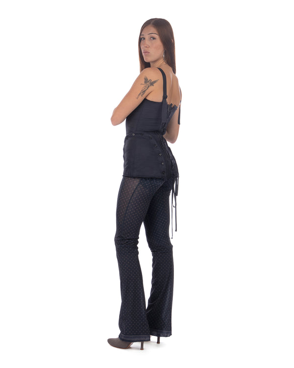 KNWLS | Sable Dress Padded Corset Detachable Skirt Scarf - Concrete