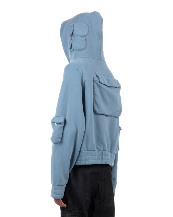 Kody Phillips | Cargo Hoodie Blue - Concrete