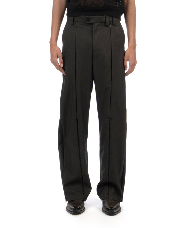 Kody Phillips | Zipper Pants Wool Suiting Black - Concrete
