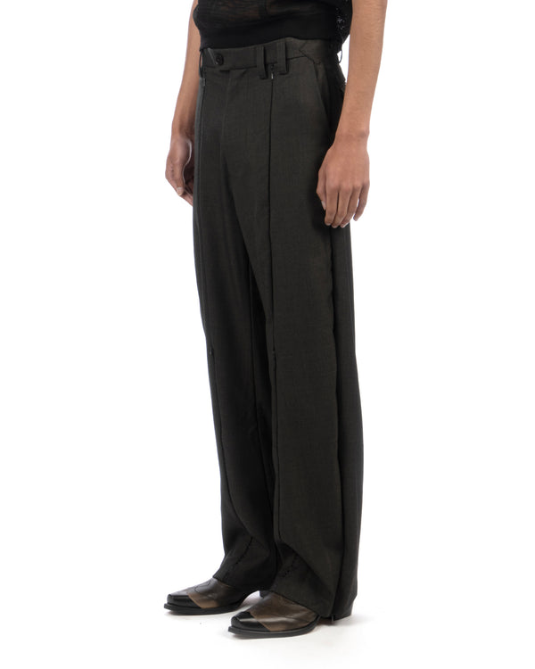 Kody Phillips | Zipper Pants Wool Suiting Black - Concrete