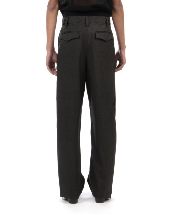 Kody Phillips | Zipper Pants Wool Suiting Black - Concrete