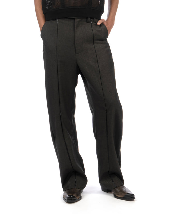 Kody Phillips | Zipper Pants Wool Suiting Black - Concrete