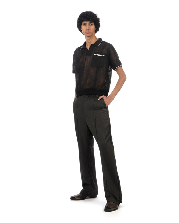 Kody Phillips | Zipper Pants Wool Suiting Black - Concrete