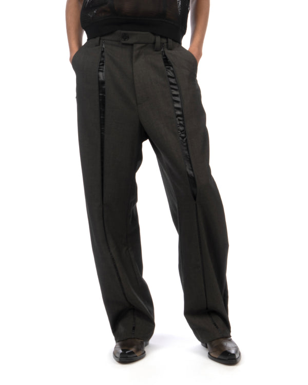 Kody Phillips | Zipper Pants Wool Suiting Black - Concrete