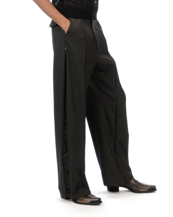 Kody Phillips | Zipper Pants Wool Suiting Black - Concrete