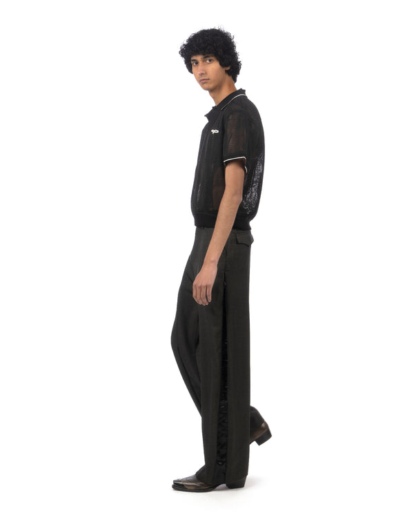 Kody Phillips | Zipper Pants Wool Suiting Black - Concrete