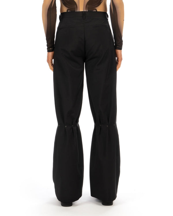KUSIKOHC | Rivet Wool Pants Black - Concrete