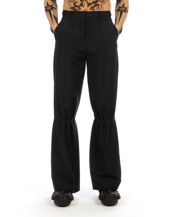 KUSIKOHC | Rivet Wool Pants Black - Concrete