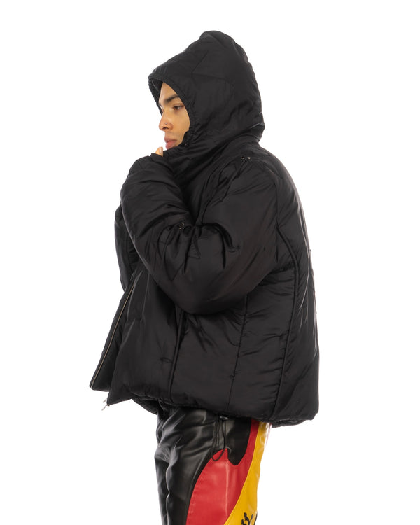 KUSIKOHC | Flower Puffer Jacket Black - Concrete