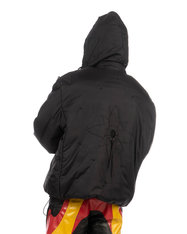 KUSIKOHC | Flower Puffer Jacket Black - Concrete