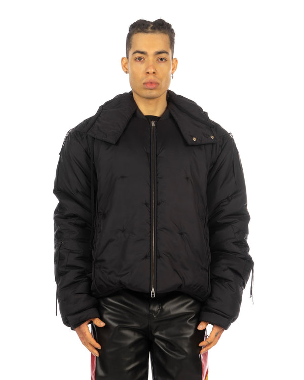KUSIKOHC | Flower Puffer Jacket Black - Concrete