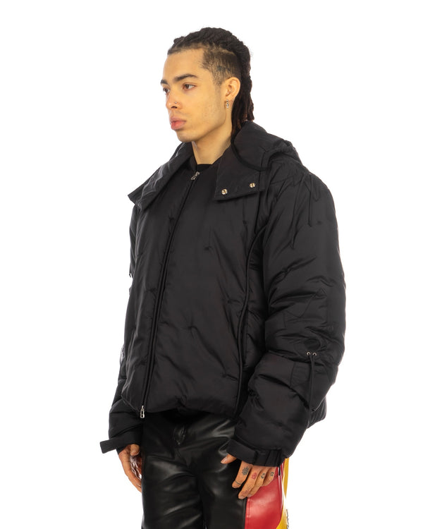 KUSIKOHC | Flower Puffer Jacket Black - Concrete