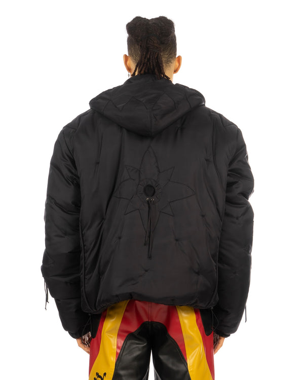 KUSIKOHC | Flower Puffer Jacket Black - Concrete