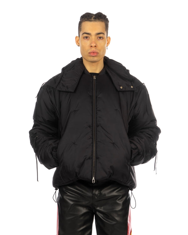 KUSIKOHC | Flower Puffer Jacket Black - Concrete