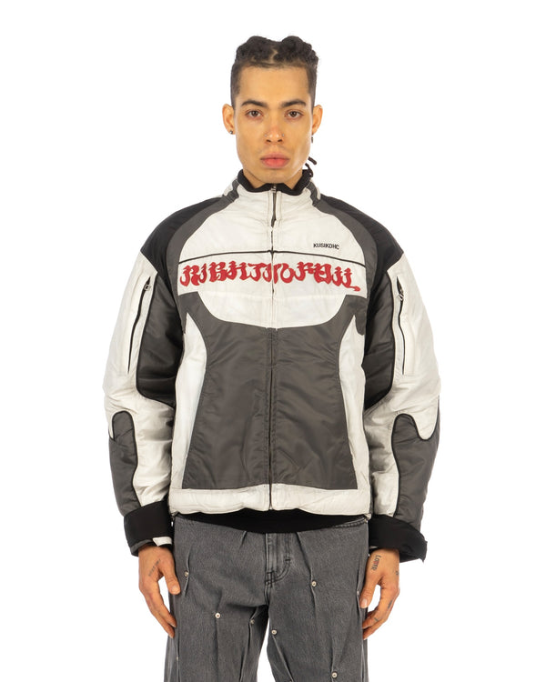 KUSIKOHC | Rider Padded Jacket White / Grey - Concrete