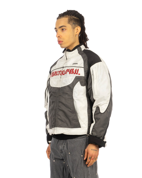 KUSIKOHC | Rider Padded Jacket White / Grey - Concrete