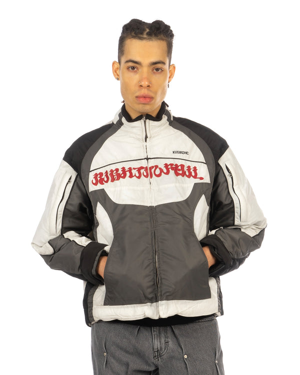 KUSIKOHC | Rider Padded Jacket White / Grey - Concrete