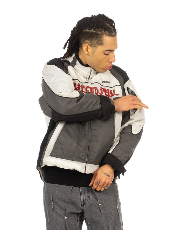 KUSIKOHC | Rider Padded Jacket White / Grey - Concrete