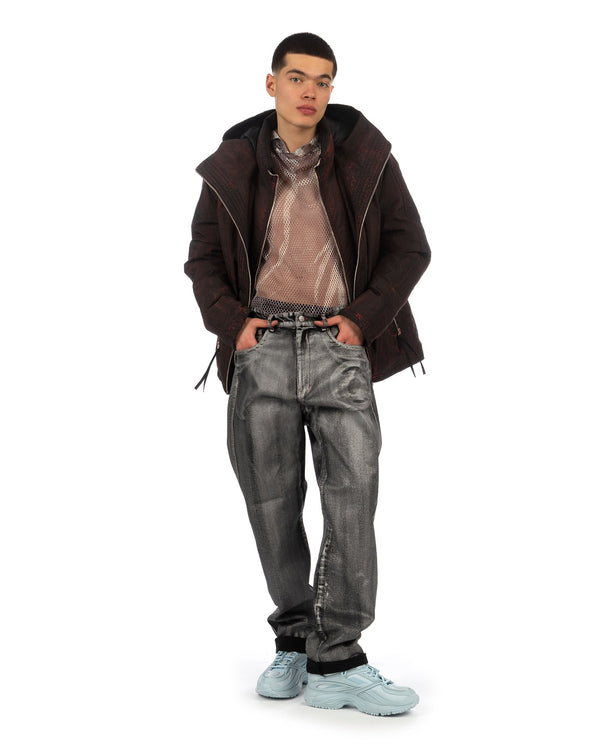 KANGHYUK | 5-Pocket Trousers Black / Silver Wax - Concrete