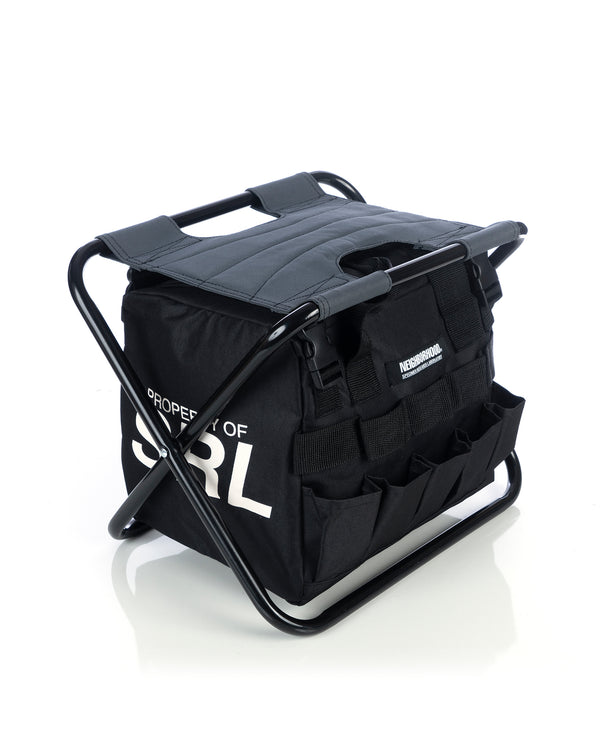 NEIGHBORHOOD | SRL Folding Stool Bag . SP Black / Grey - Concrete