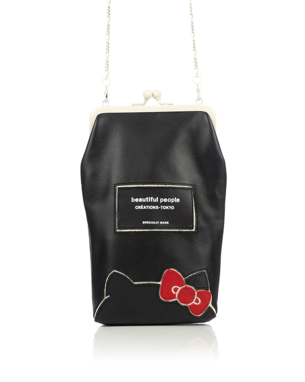 Beautiful People | Hello Kitty Vertical Clasp Pouch Black - Concrete
