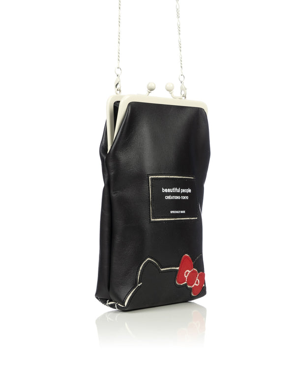 Beautiful People | Hello Kitty Vertical Clasp Pouch Black - Concrete