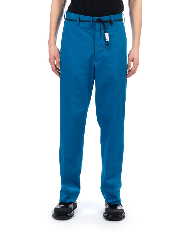 Marni | Garbardine Trousers Royal - Concrete