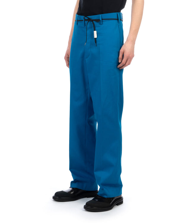 Marni | Garbardine Trousers Royal - Concrete