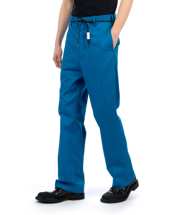 Marni | Garbardine Trousers Royal - Concrete